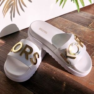 Michael Kors Leather Slides